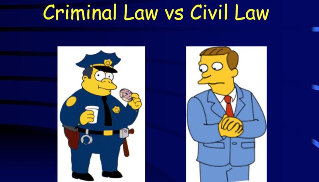 criminal law vs. civil law