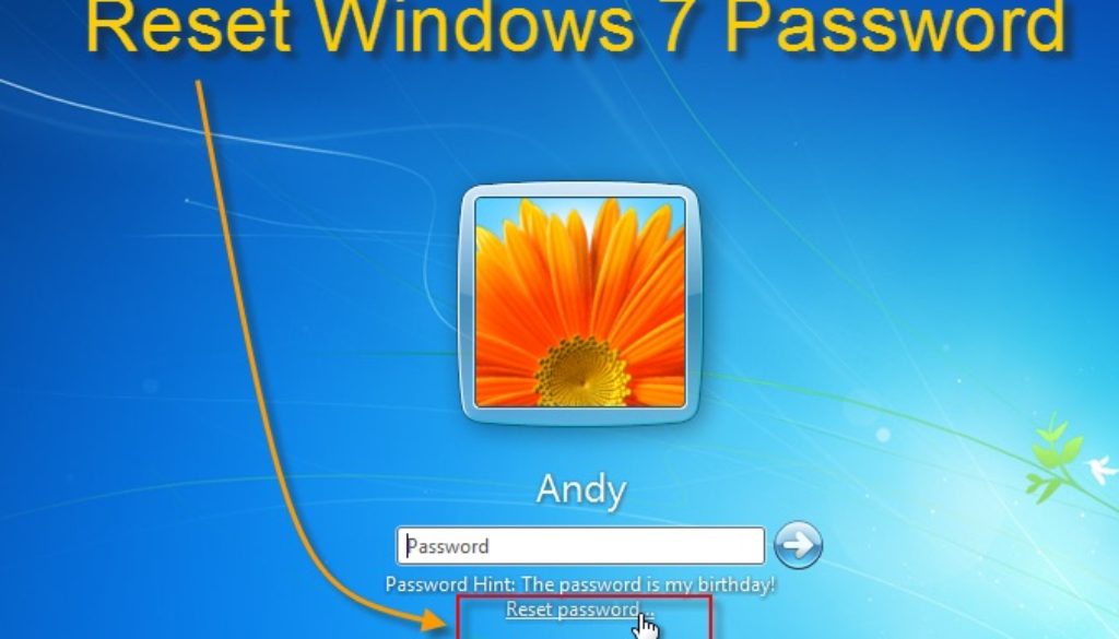 reset windows 7 password