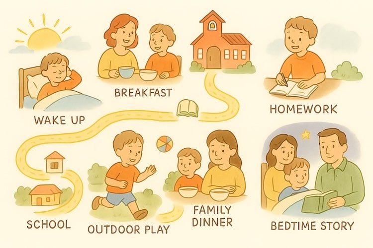 friendly illustration of a child