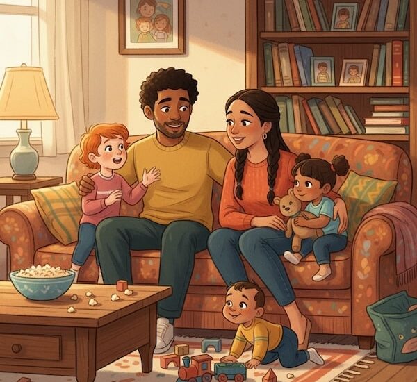 parents and 2–3 kids